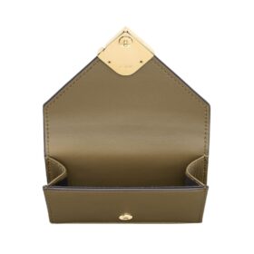 Brieftasche aus grünem Leder 8cm