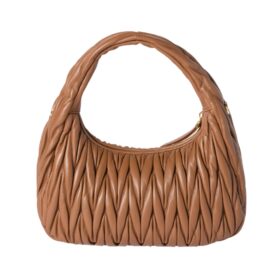 Nappa-Leder-Hobo Cognac 18cm