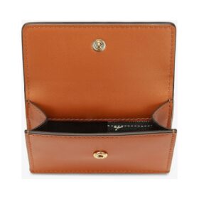 Brieftasche aus braunem Leder 7.5cm