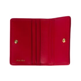 Nappa-Leder-Kartenetui Rot  8cm