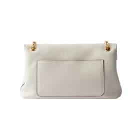 Doux mittelgroße Ledertasche Weiß 16cm