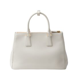 Große Galleria Ledertasche in Weiß 22.5cm