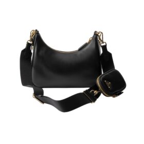 Re-Edition 2005 Ledertasche in Schwarz 18cm