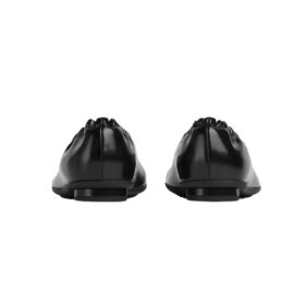 Leder-Ballerinas Schwarz