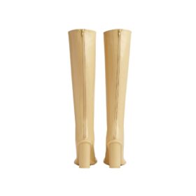 Leder-Kniestiefel mit Gummisohle 9cm