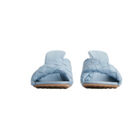 Leder-Pantolette Eis 8cm