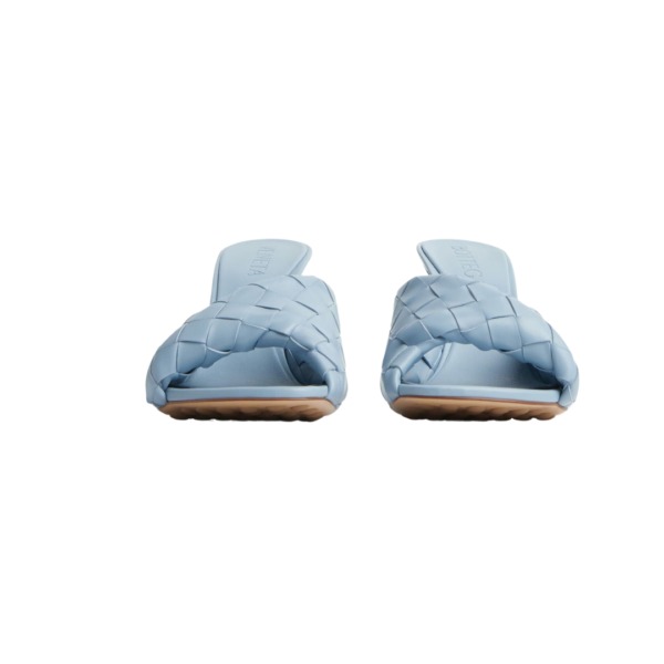 Leder-Pantolette Eis 8cm