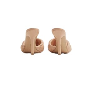 Gepolsterte Leder-Pantolette in Cipria 9cm