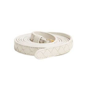 Intrecciato Nappa-Leder Gürtel in Kreide (width) 1.5cm