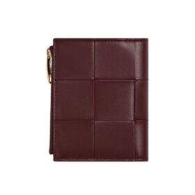 Leder-Geldbörse in Madderbraun 11.5cm
