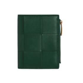 Intreccio Nappa-Geldbörse in Smaragdgrün 11.5cm