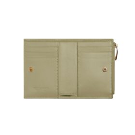 Intreccio Nappa-Leder-Geldbörse in Travertin 11.5cm