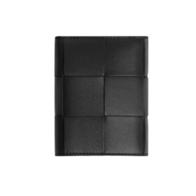 Intreccio Nappa-Geldbörse in Schwarz 9cm