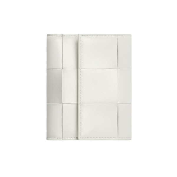 Intreccio Leder-Geldbörse in Kreide 9cm