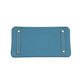 Blue Jean Togo mit Gold-Beschlägen 30cm
