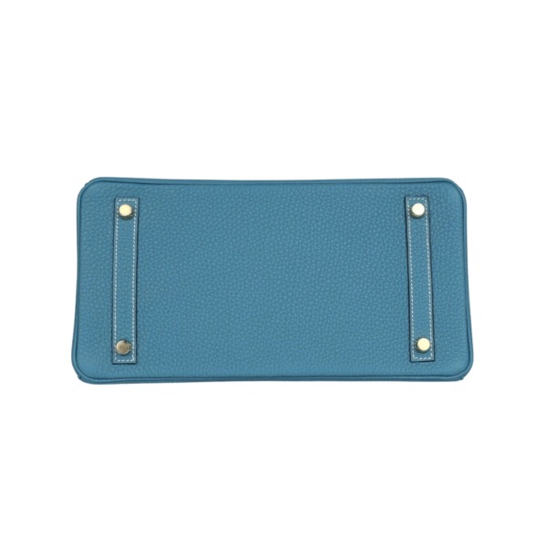 Blue Jean Togo mit Gold-Beschlägen 30cm