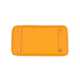 Jaune d'Or Candy Epsom mit Permabrass-Beschlägen 35cm