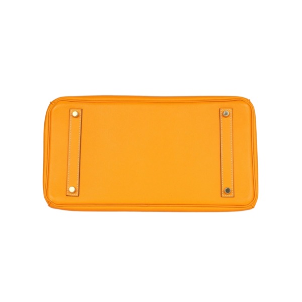 Jaune d'Or Candy Epsom mit Permabrass-Beschlägen 35cm