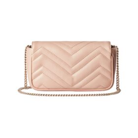 Hellrosa Matelassé Super-Mini-Tasche 16.5cm