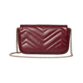 Rote Super-Mini-Tasche mit Chevron-Muster 16.5cm