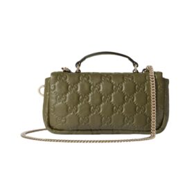 Grüne gepolsterte Milano Mini-Tote-Tasche 21.1cm