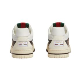 Brauner Lederbesatz Re-Web-Turnschuh