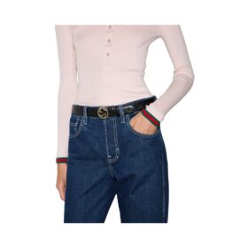 Ineinandergreifende G-Schnalle aus Leder 3cm