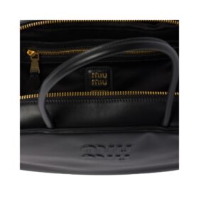 Schwarze Leder-Top-Griff 17cm