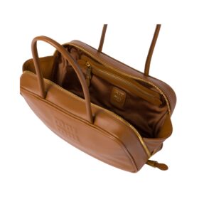 Cognac Leder-Top-Griff 17cm