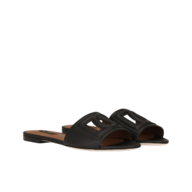 Calfskin-Pantoletten mit DG Millennials-Logo