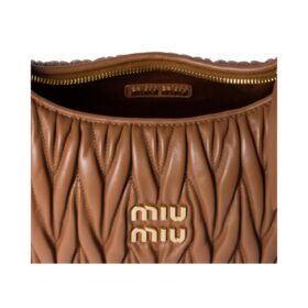 Nappa-Leder-Hobo Cognac 18cm
