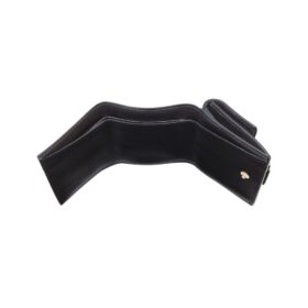 Brieftasche aus schwarzem Nappaleder 7.5cm