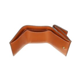 Brieftasche aus braunem Leder 7.5cm