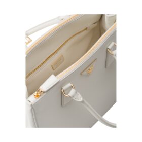 Große Galleria Ledertasche in Weiß 22.5cm