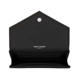 Cassandre Matelassé kompakte Drei-Falt-Geldbörse aus Grain de Poudre-Leder 10.5cm