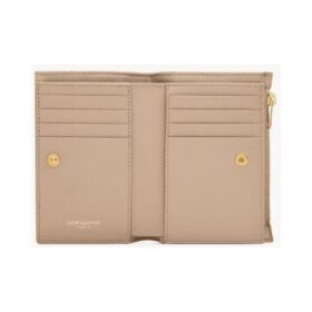 Cassandre Matelassé Fragments Bifold-Geldbörse aus Grain de Poudre-Leder 13cm