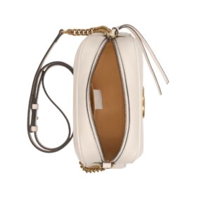 Kleine Marmont Schultertasche Weiß 24cm