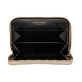 Cassandre matelassierte Münz- und Kartenbrieftasche aus Lammleder 11cm