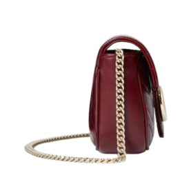 Rote Super-Mini-Tasche mit Chevron-Muster 16.5cm