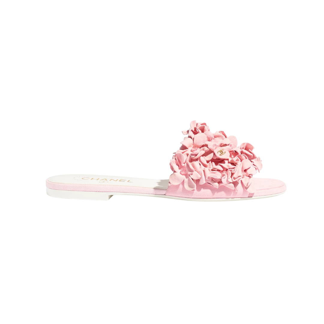 Wildleder-Kid-Leder & Strass Helles Rosa