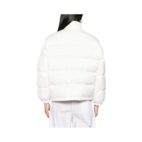 Twill-Daunenjacke Weiß