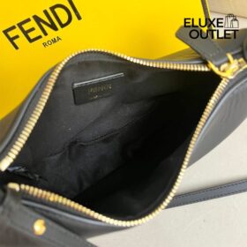 Mini schwarze Ledertasche 13cm