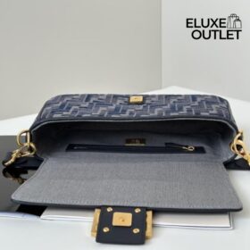 FF-Tasche aus dunkelblauer Chenille  15cm