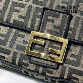 FF-Tasche aus braunem Stoff  15cm