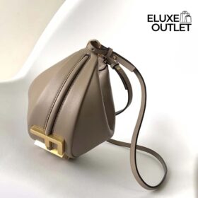 Mini Ledertasche in Taubengrau 13cm