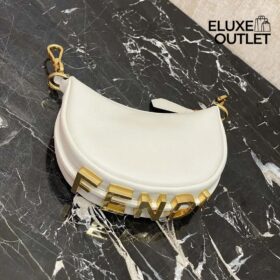 Mini weiße Ledertasche 13cm