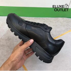 Lederne high-top Sneakers schwarz