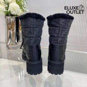 Schwarze Bikerboots aus Leder 3cm