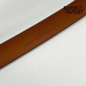 Braunes Leder mit Kontrastnähten 3cm