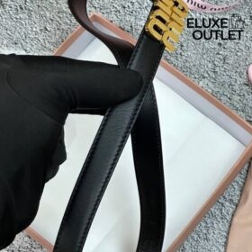 Schwarz Leder  2.5cm